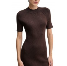 CALVIN KLEIN TECH KNIT MINI DRESS ΦΟΡΕΜΑ ΓΥΝΑΙΚΕΙΟ BROWN