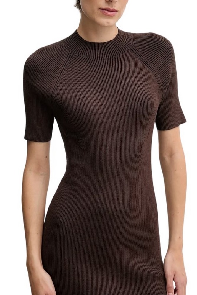 CALVIN KLEIN TECH KNIT MINI DRESS ΦΟΡΕΜΑ ΓΥΝΑΙΚΕΙΟ BROWN