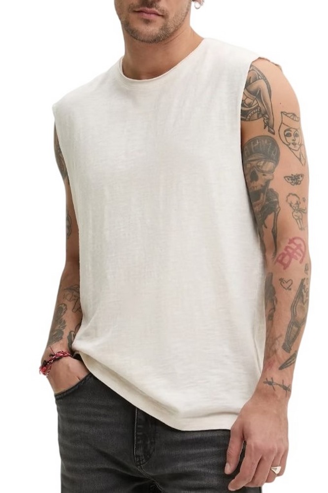 SUPERDRY D3 OVIN RAW EDGE SLUB TANK ΑΜΑΝΙΚΗ ΜΠΛΟΥΖΑ ΑΝΔΡΙΚΗ BEIGE