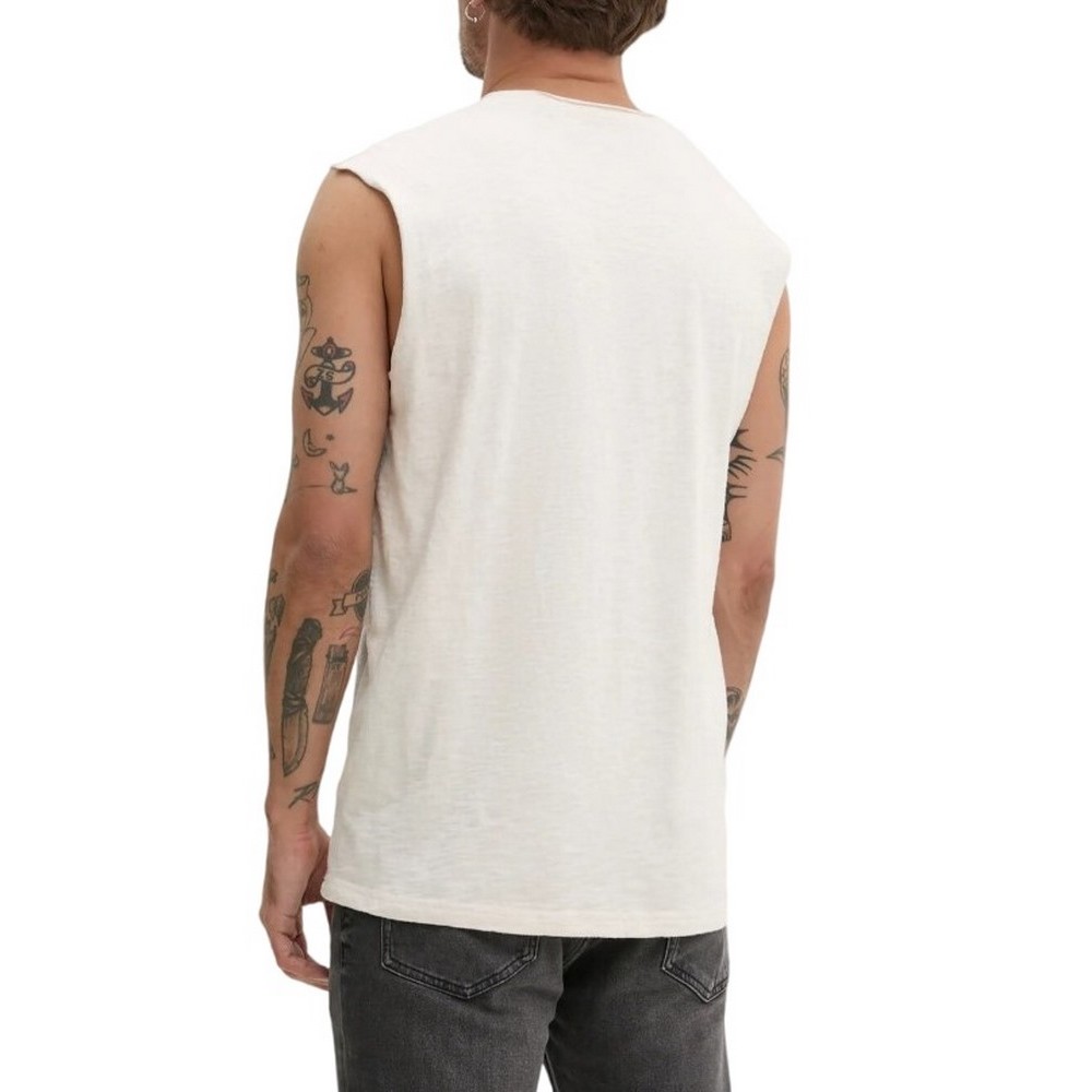 SUPERDRY D3 OVIN RAW EDGE SLUB TANK ΑΜΑΝΙΚΗ ΜΠΛΟΥΖΑ ΑΝΔΡΙΚΗ BEIGE