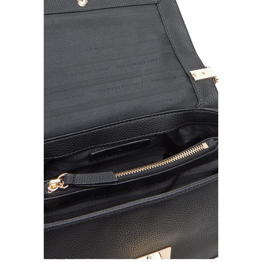 TOMMY HILFIGER HER MED CROSSOVER ΤΣΑΝΤΑ ΓΥΝΑΙΚΕΙΑ BLACK