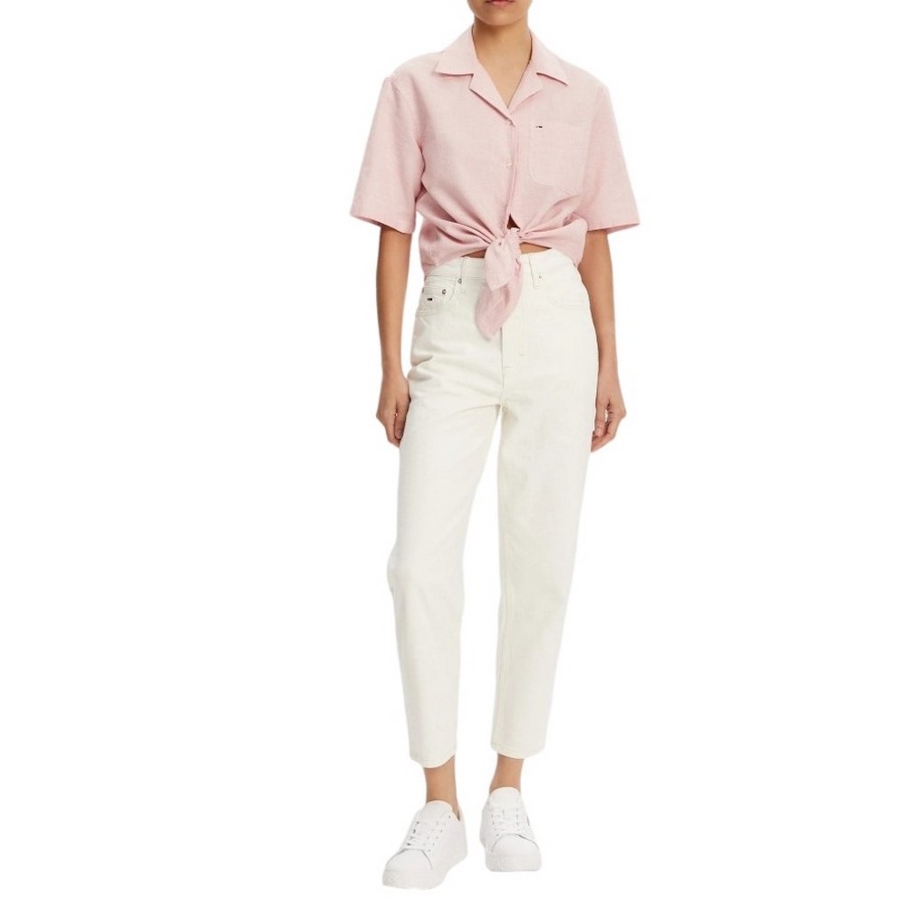 TOMMY JEANS MOM JEAN UH TPR BI4191 ΠΑΝΤΕΛΟΝΙ ΓΥΝΑΙΚΕΙΟ DENIM WHITE