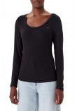 TOMMY JEANS REG SOFT RIB ESSENTIAL LS ΜΠΛΟΥΖΑ ΓΥΝΑΙΚΕΙΑ BLACK