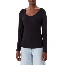 TOMMY JEANS REG SOFT RIB ESSENTIAL LS ΜΠΛΟΥΖΑ ΓΥΝΑΙΚΕΙΑ BLACK