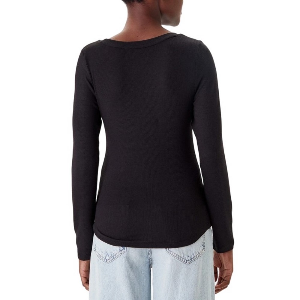 TOMMY JEANS REG SOFT RIB ESSENTIAL LS ΜΠΛΟΥΖΑ ΓΥΝΑΙΚΕΙΑ BLACK