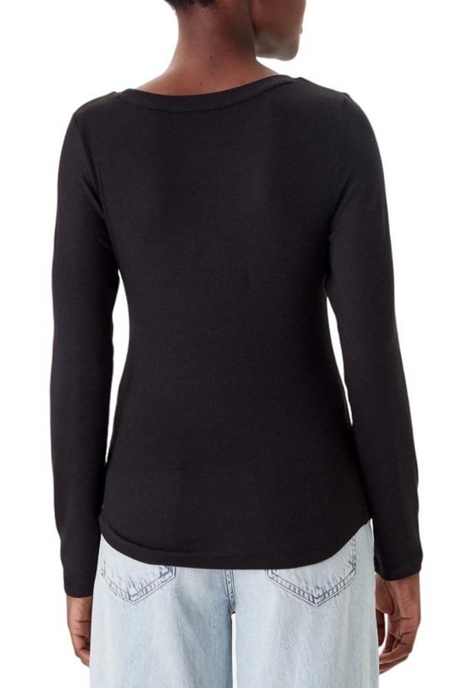 TOMMY JEANS REG SOFT RIB ESSENTIAL LS ΜΠΛΟΥΖΑ ΓΥΝΑΙΚΕΙΑ BLACK