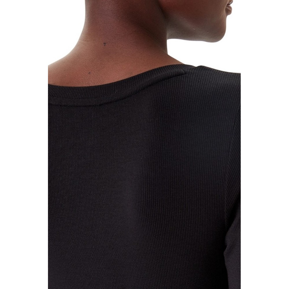 TOMMY JEANS REG SOFT RIB ESSENTIAL LS ΜΠΛΟΥΖΑ ΓΥΝΑΙΚΕΙΑ BLACK
