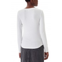 TOMMY JEANS REG SOFT RIB ESSENTIAL LS ΜΠΛΟΥΖΑ ΓΥΝΑΙΚΕΙΑ OFF WHITE
