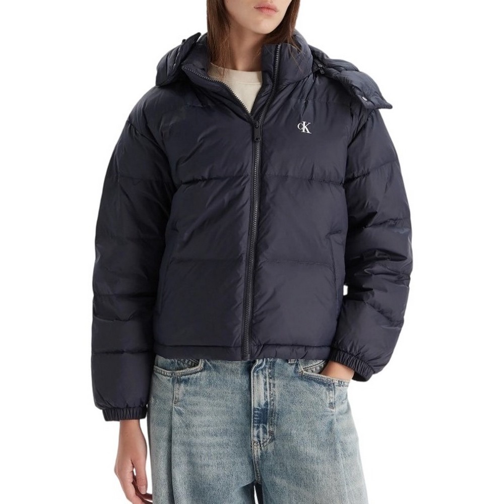 CALVIN KLEIN JEANS ESSENTIAL MIDWEIGHT PUFFER JACKE ΜΠΟΥΦΑΝ ΓΥΝΑΙΚΕΙΟ DARK NAVY