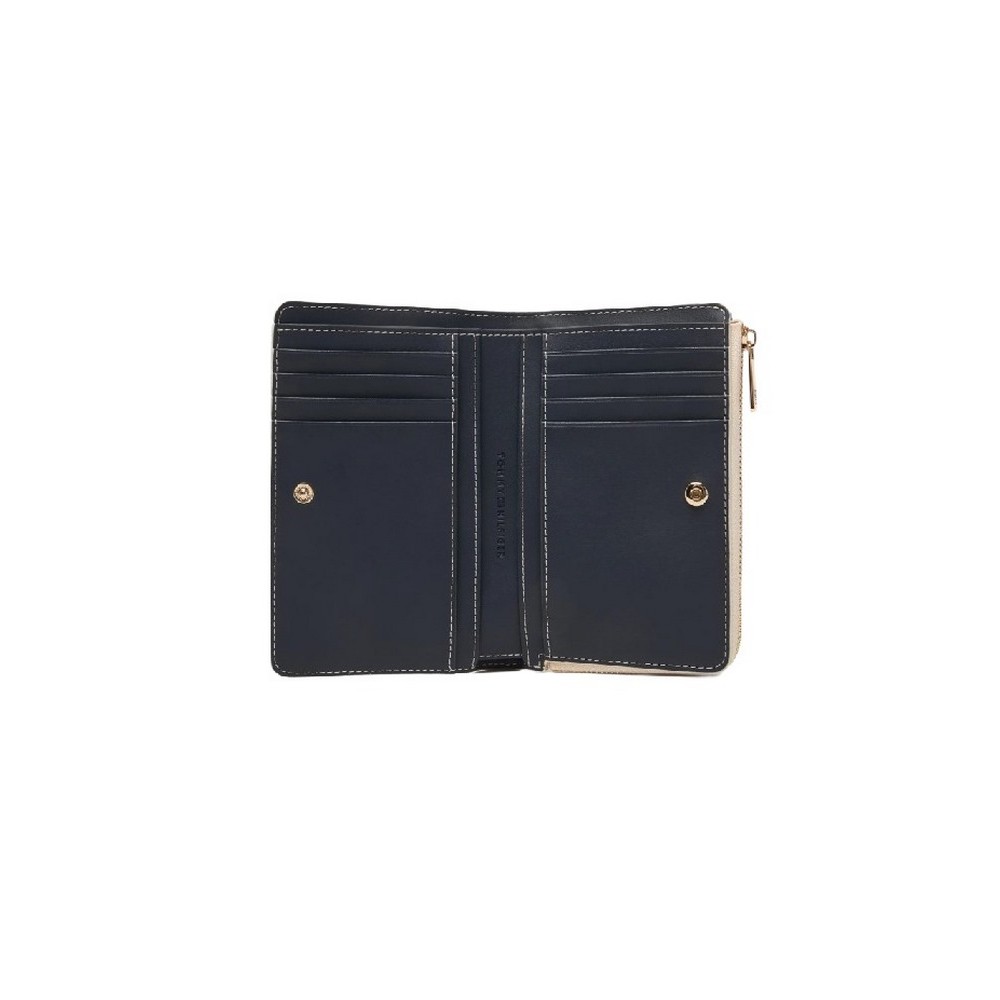 TOMMY HILFIGER ICON BIFOLD WALLET MONOPLAY ΠΟΡΤΟΦΟΛΙ ΓΥΝΑΙΚΕΙΟ NEUTRAL