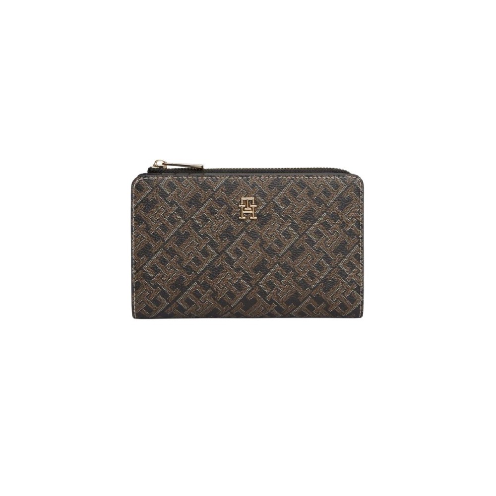 TOMMY HILFIGER ICON BIFOLD WALLET MONOPLAY ΠΟΡΤΟΦΟΛΙ ΓΥΝΑΙΚΕΙΟ BLACK