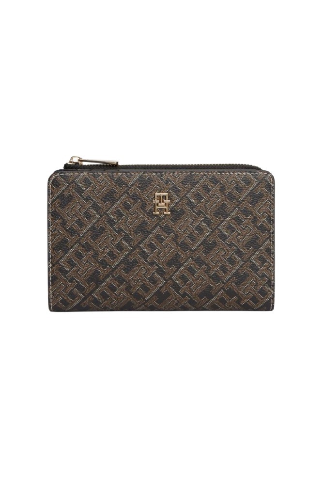 TOMMY HILFIGER ICON BIFOLD WALLET MONOPLAY ΠΟΡΤΟΦΟΛΙ ΓΥΝΑΙΚΕΙΟ BLACK