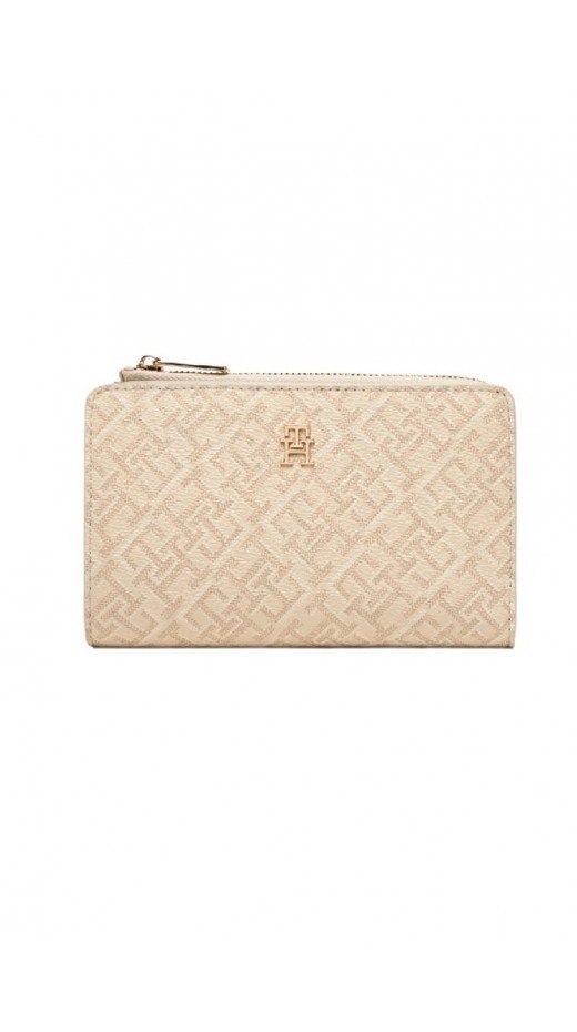 TOMMY HILFIGER ICON BIFOLD WALLET MONOPLAY ΠΟΡΤΟΦΟΛΙ ΓΥΝΑΙΚΕΙΟ NEUTRAL