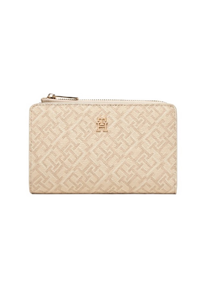 TOMMY HILFIGER ICON BIFOLD WALLET MONOPLAY ΠΟΡΤΟΦΟΛΙ ΓΥΝΑΙΚΕΙΟ NEUTRAL