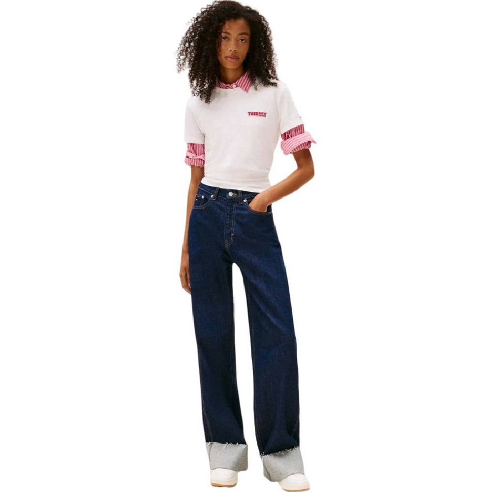 TOMMY JEANS REG TOM MY JEANS TEE T-SHIRT ΜΠΛΟΥΖΑ ΓΥΝΑΙΚΕΙΑ OFF WHITE