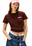 TOMMY JEANS REG TOM MY JEANS TEE T-SHIRT ΜΠΛΟΥΖΑ ΓΥΝΑΙΚΕΙΑ BROWN