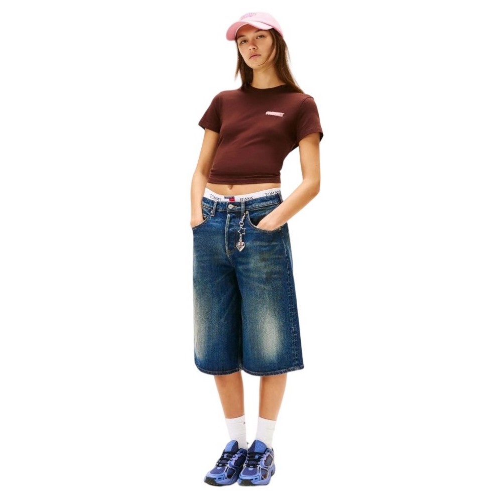 TOMMY JEANS REG TOM MY JEANS TEE T-SHIRT ΜΠΛΟΥΖΑ ΓΥΝΑΙΚΕΙΑ BROWN