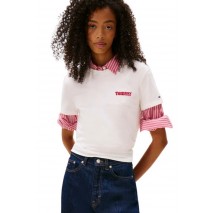 TOMMY JEANS REG TOM MY JEANS TEE T-SHIRT ΜΠΛΟΥΖΑ ΓΥΝΑΙΚΕΙΑ OFF WHITE