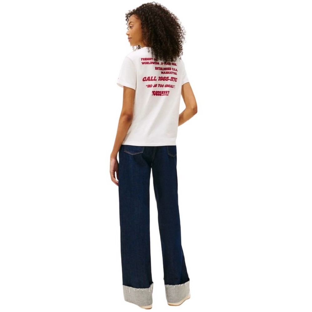 TOMMY JEANS REG TOM MY JEANS TEE T-SHIRT ΜΠΛΟΥΖΑ ΓΥΝΑΙΚΕΙΑ OFF WHITE