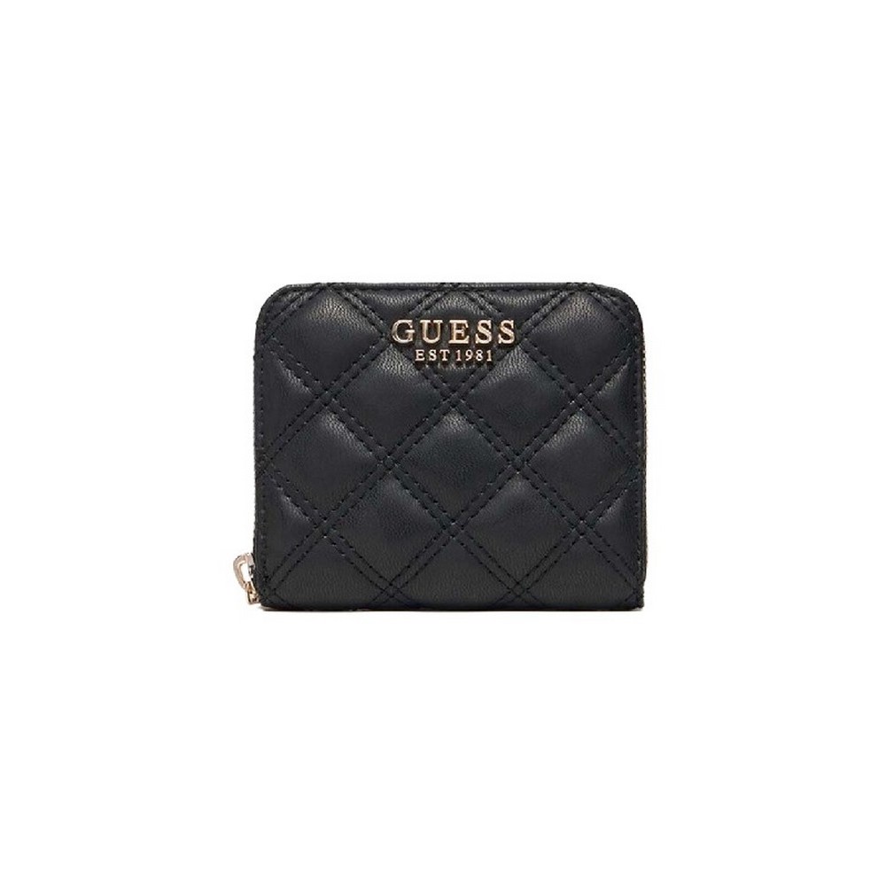 GUESS GIULLY II SLG SMALL ZIP AROUND ΠΟΡΤΟΦΟΛΙ ΓΥΝΑΙΚΕΙΟ BLACK