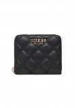 GUESS GIULLY II SLG SMALL ZIP AROUND ΠΟΡΤΟΦΟΛΙ ΓΥΝΑΙΚΕΙΟ BLACK