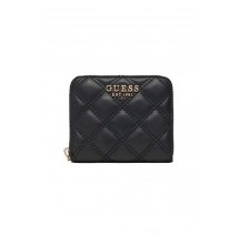 GUESS GIULLY II SLG SMALL ZIP AROUND ΠΟΡΤΟΦΟΛΙ ΓΥΝΑΙΚΕΙΟ BLACK