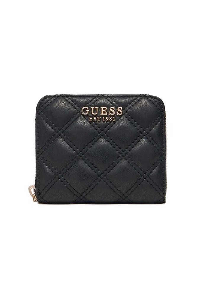 GUESS GIULLY II SLG SMALL ZIP AROUND ΠΟΡΤΟΦΟΛΙ ΓΥΝΑΙΚΕΙΟ BLACK
