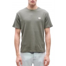 CALVIN KLEIN JEANS SS WAFFLE BADGE CREWNK T-SHIRT ΑΝΔΡΙΚΟ OLIVE