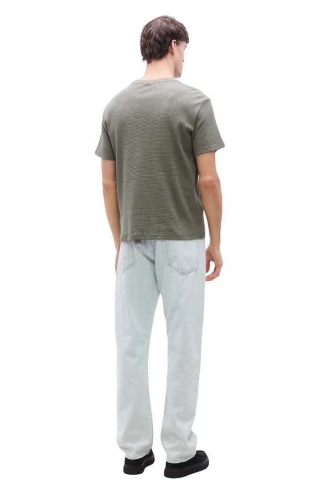 CALVIN KLEIN JEANS SS WAFFLE BADGE CREWNK T-SHIRT ΑΝΔΡΙΚΟ OLIVE