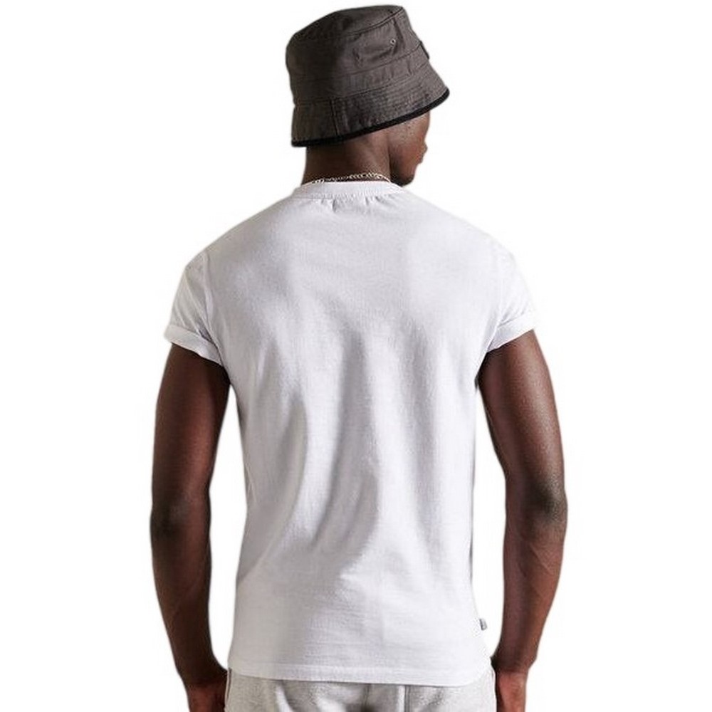 SUPERDRY D1 OVIN ESSENTIAL LOGO EMB TEE T-SHIRT ΜΠΛΟΥΖΑ ΑΝΔΡΙΚΗ BRIGHT WHITE