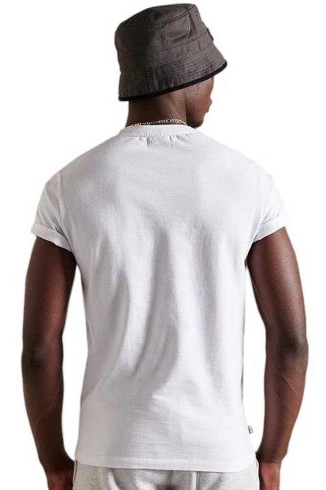 SUPERDRY D1 OVIN ESSENTIAL LOGO EMB TEE T-SHIRT ΜΠΛΟΥΖΑ ΑΝΔΡΙΚΗ BRIGHT WHITE