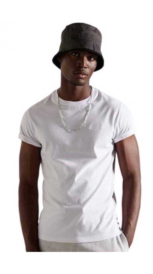 SUPERDRY D1 OVIN ESSENTIAL LOGO EMB TEE T-SHIRT ΜΠΛΟΥΖΑ ΑΝΔΡΙΚΗ BRIGHT WHITE