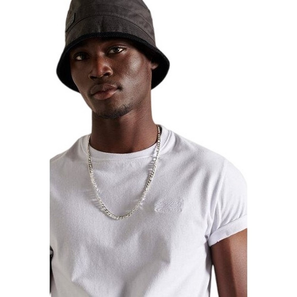 SUPERDRY D1 OVIN ESSENTIAL LOGO EMB TEE T-SHIRT ΜΠΛΟΥΖΑ ΑΝΔΡΙΚΗ BRIGHT WHITE