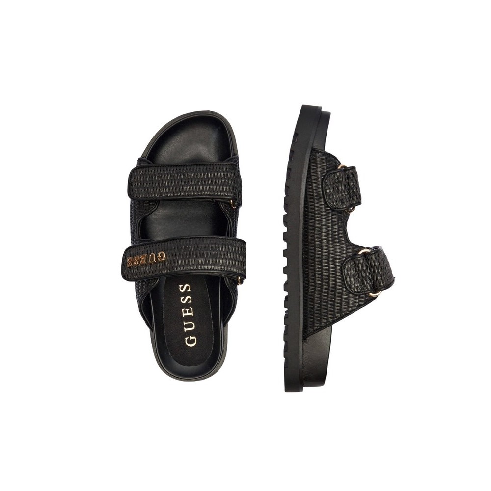 GUESS FADELIZE SLIDE PRINTED FLJFDEFAP19 ΠΑΝΤΟΦΛΑ ΓΥΝΑΙΚΕΙΑ BLACK