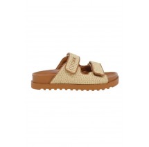 GUESS FADELIZE SLIDE PRINTED FLJFDEFAP19 ΠΑΝΤΟΦΛΑ ΓΥΝΑΙΚΕΙΑ TAN