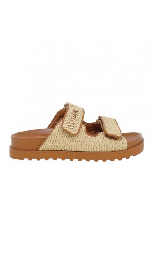 GUESS FADELIZE SLIDE PRINTED FLJFDEFAP19 ΠΑΝΤΟΦΛΑ ΓΥΝΑΙΚΕΙΑ TAN