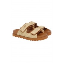 GUESS FADELIZE SLIDE PRINTED FLJFDEFAP19 ΠΑΝΤΟΦΛΑ ΓΥΝΑΙΚΕΙΑ TAN