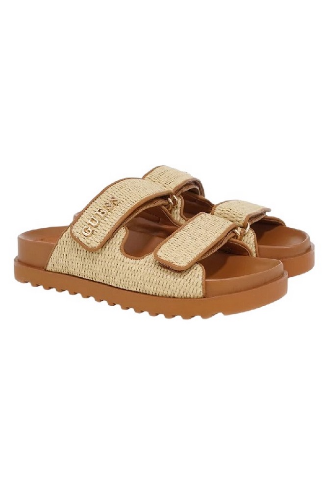 GUESS FADELIZE SLIDE PRINTED FLJFDEFAP19 ΠΑΝΤΟΦΛΑ ΓΥΝΑΙΚΕΙΑ TAN