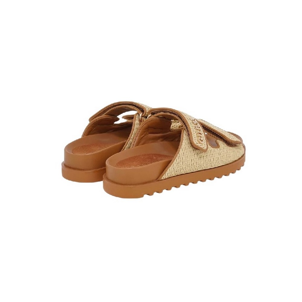 GUESS FADELIZE SLIDE PRINTED FLJFDEFAP19 ΠΑΝΤΟΦΛΑ ΓΥΝΑΙΚΕΙΑ TAN