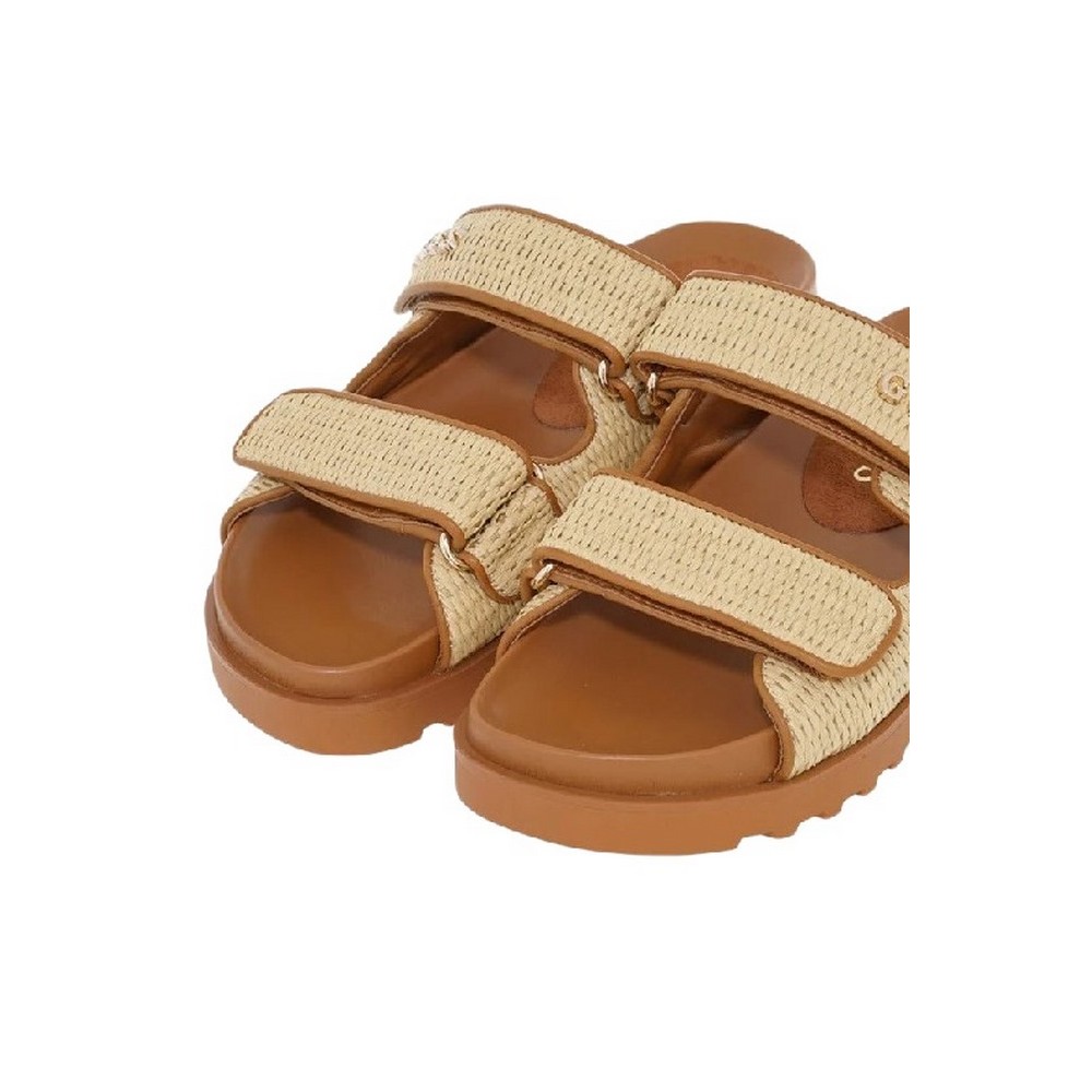 GUESS FADELIZE SLIDE PRINTED FLJFDEFAP19 ΠΑΝΤΟΦΛΑ ΓΥΝΑΙΚΕΙΑ TAN