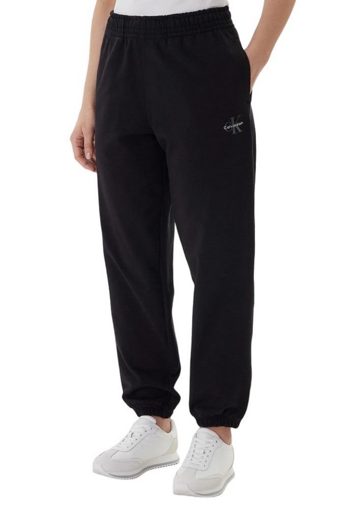 CALVIN KLEIN JEANS MONOLOGO FOIL FRENCH TERRY JOGGE ΦΟΡΜΑ ΠΑΝΤΕΛΟΝΙ ΓΥΝΑΙΚΕΙΟ BLACK