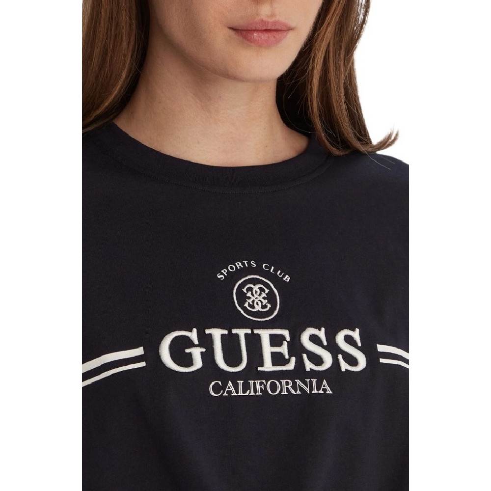 GUESS MARTINA CN T-SHIRT ΜΠΛΟΥΖΑ ΓΥΝΑΙΚΕΙΑ BLACK