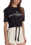 GUESS MARTINA CN T-SHIRT ΜΠΛΟΥΖΑ ΓΥΝΑΙΚΕΙΑ BLACK