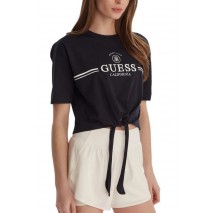 GUESS MARTINA CN T-SHIRT ΜΠΛΟΥΖΑ ΓΥΝΑΙΚΕΙΑ BLACK
