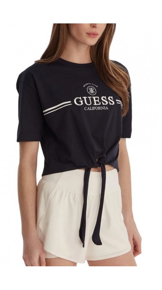 GUESS MARTINA CN T-SHIRT ΜΠΛΟΥΖΑ ΓΥΝΑΙΚΕΙΑ BLACK