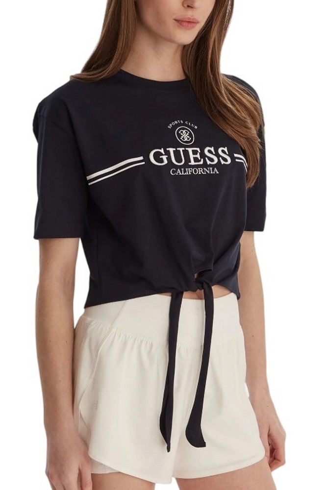 GUESS MARTINA CN T-SHIRT ΜΠΛΟΥΖΑ ΓΥΝΑΙΚΕΙΑ BLACK