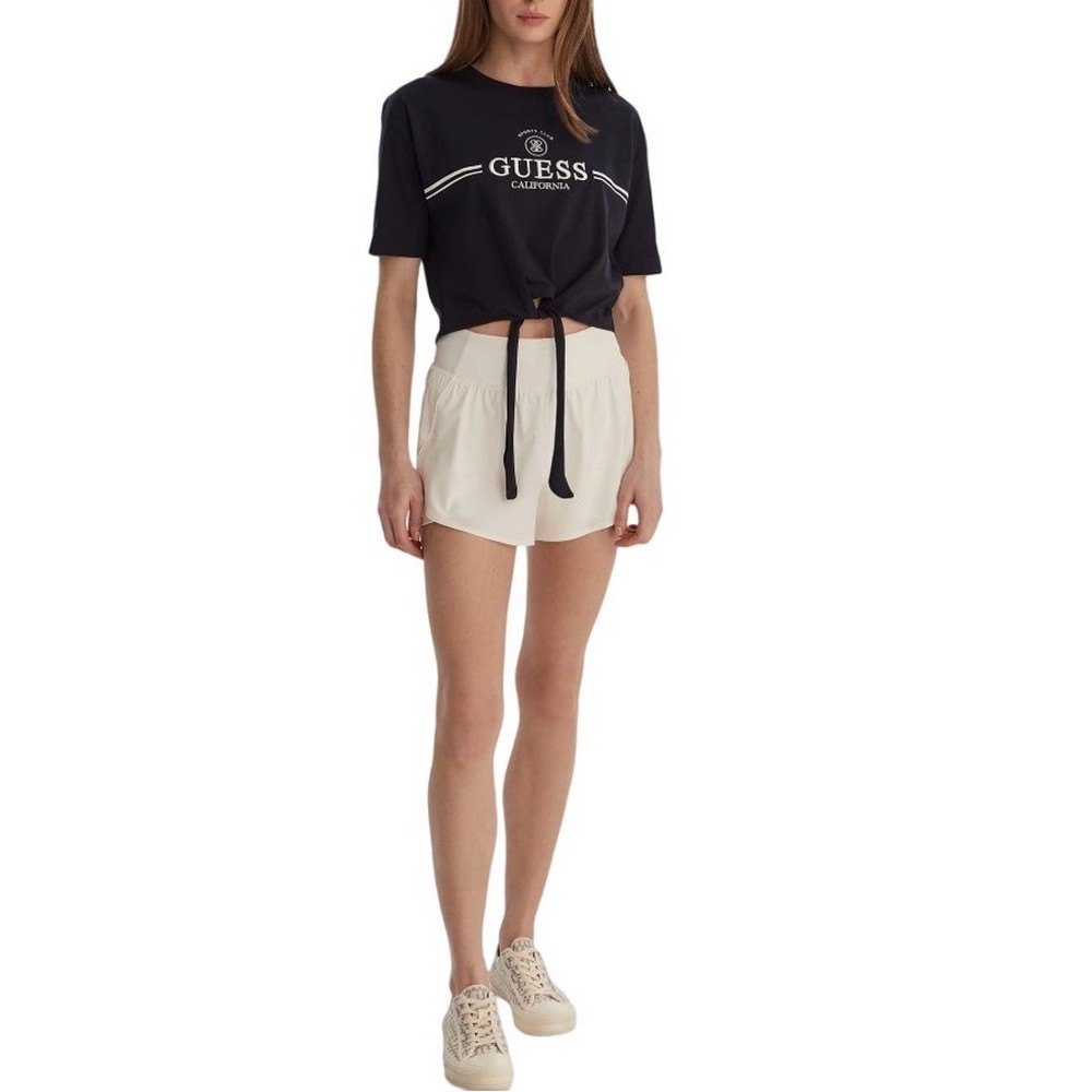 GUESS MARTINA CN T-SHIRT ΜΠΛΟΥΖΑ ΓΥΝΑΙΚΕΙΑ BLACK