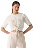 GUESS MARTINA CN T-SHIRT ΜΠΛΟΥΖΑ ΓΥΝΑΙΚΕΙΑ OFF WHITE