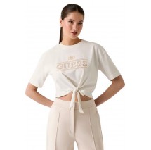 GUESS MARTINA CN T-SHIRT ΜΠΛΟΥΖΑ ΓΥΝΑΙΚΕΙΑ OFF WHITE