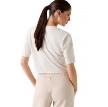 GUESS MARTINA CN T-SHIRT ΜΠΛΟΥΖΑ ΓΥΝΑΙΚΕΙΑ OFF WHITE